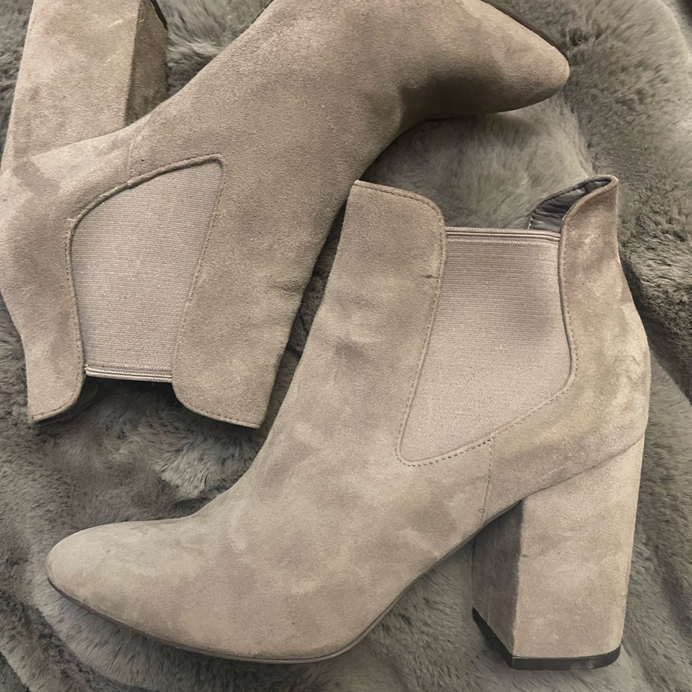 Cole Haan Women's Suede Ankle Boots - gray 8
